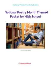 National Poetry Month Themed Packet (High School)