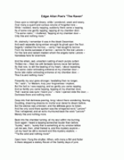 The Raven Poem Activities Literature Activity - 
