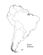 South America Fill In Map South America Map America Map South America