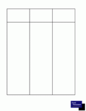 Blank 3 Column Chart