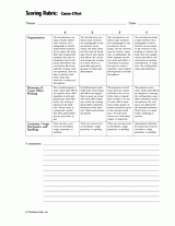 Cause and effect essay rubric