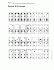Double 9 Dominoes Printable (1st - 5th Grade) - TeacherVision