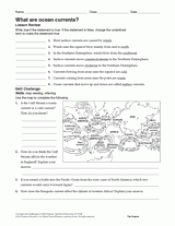 What Are Ocean Currents Earth Science Printable 6th 12th Grade