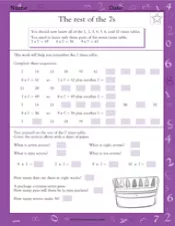 Multiplication Facts: The Rest of the 7s