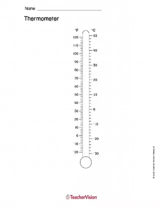 Minus 20 to 20 Thermometer Worksheet - Maths (teacher made)
