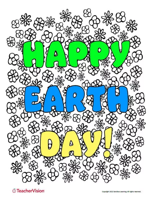 Earth Day Coloring Pages - PDF for Students | TeacherVisio - TeacherVision