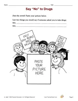 "Say NO" to Drugs Printable (3rd Grade) - TeacherVision