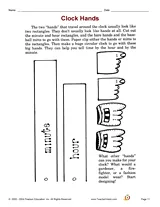 Clock Hands Printable (1st - 2nd Grade) - TeacherVision