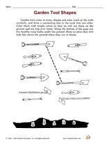 Garden Tool Shapes Printable (1st - 2nd Grade) - TeacherVision