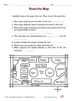 Read the Map Printable (3rd Grade) - TeacherVision